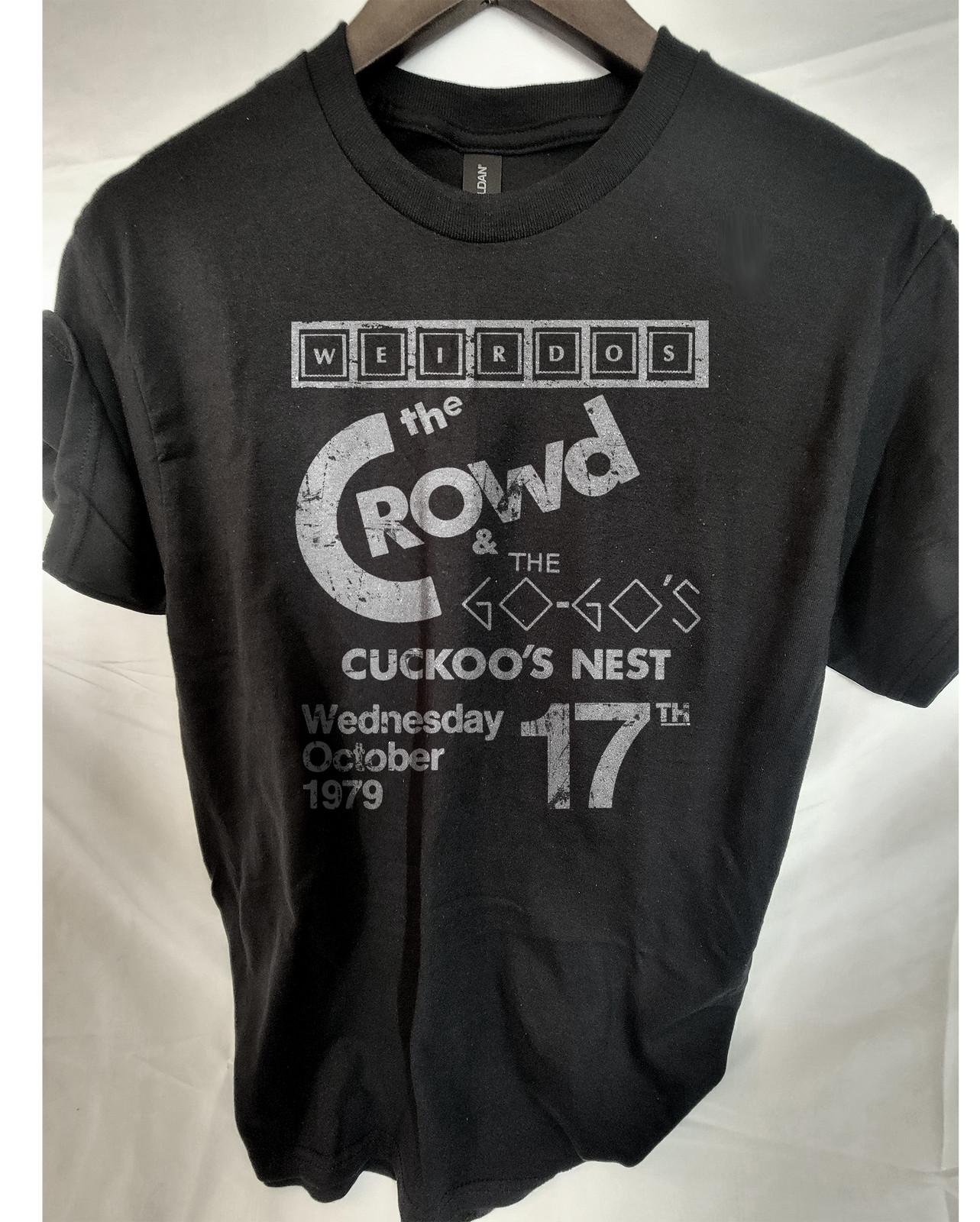 Costa Mesa punk club flyer t shirt Cuckoos Nest new wave punk hardcore L