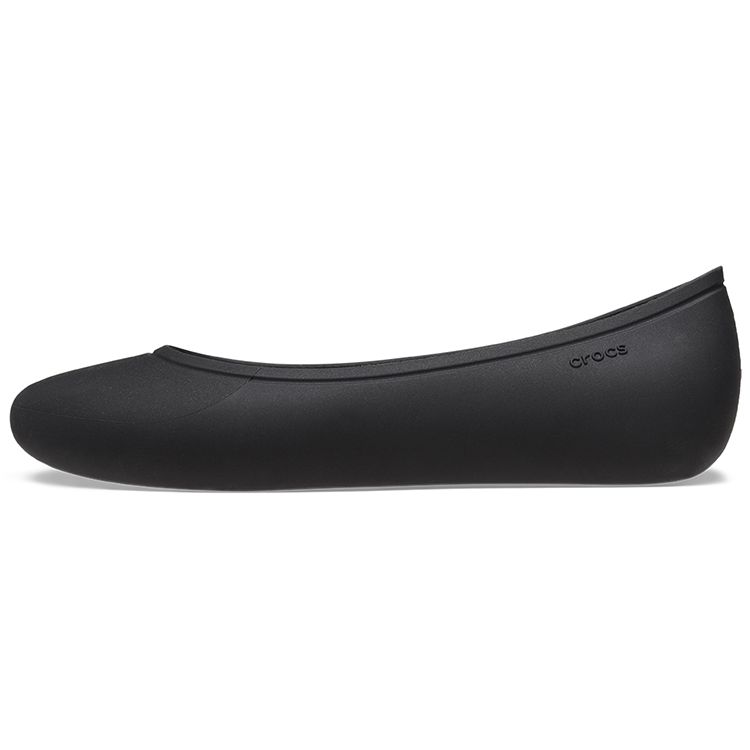 Crocs PU Comfortable Lightweight Versatile Flat Casual Shoes Women Shoes Black 209384-001
