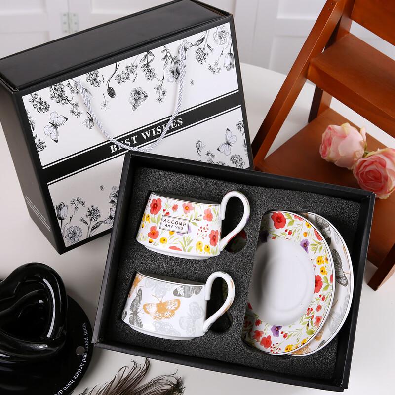 Retro Bird Ceramic Cup and Saucer Set