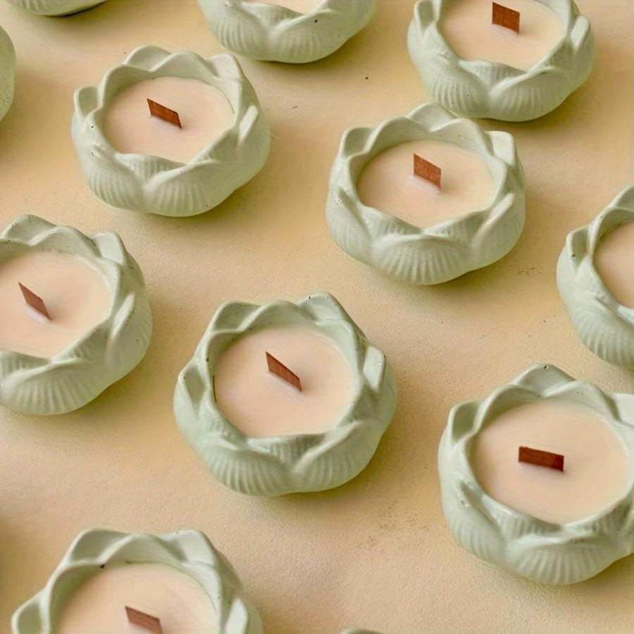 

Форма из смолы для подсвечника «Лотос», форма для отливки из смолы и силикона для контейнера для воска «Лотос», идеально подходит для поделок в стиле DIY для ароматерапии, блюдо для украшений, контейнер для хранения one-size белый