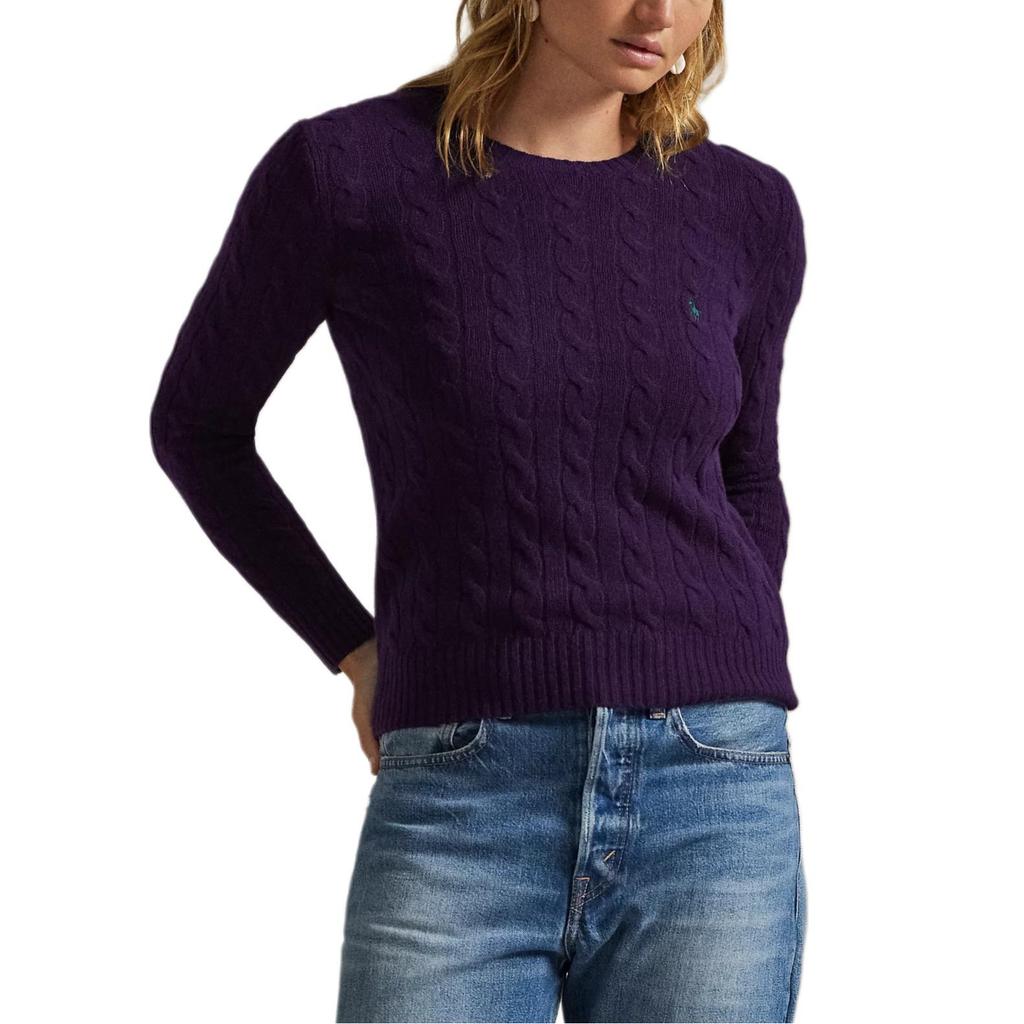 Polo Ralph Lauren Slim Fit Crew Neck Cable Knit Long Sleeve Sweater Women Sweater 211971865-011