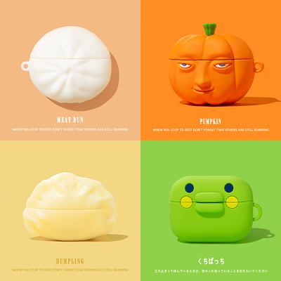 Copertura Alimentare Cinese a Forma di Raviolo 3D per AirPods 4 Custodia Morbida in Silicone per Apple AirPods Pro 2 Scatola di Ricarica Copertura Cartone Animato per AirPods 3