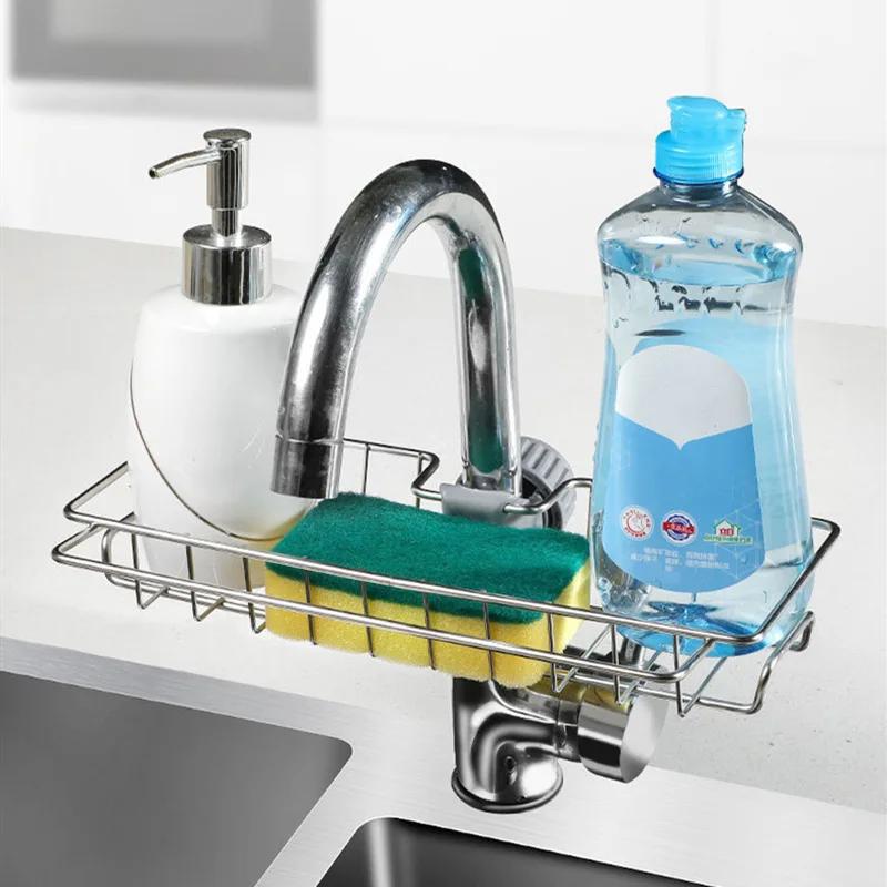 Faucet Storage Rack Stainless Steel Storage Rack Kitchen Supplies Storage Rack Washing Dishes Multi-layer Sink Seasoning Rack