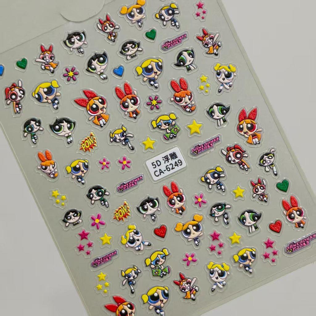 5D Embossed Cute Buzz Lightyear Cartoon Nail Art Stickers