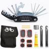 Bicycle Repair Kit: Tire Patch, Pump, Wrench Set for Mountain Bike & Car
