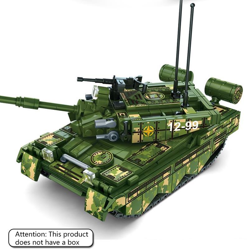 588PCS Type 99 Tank Brick Playset, Armored Vehicle Puzzle DIY Assembly Toys Playsetss, Children's Army Handmade DIY Birthday Gift Presents