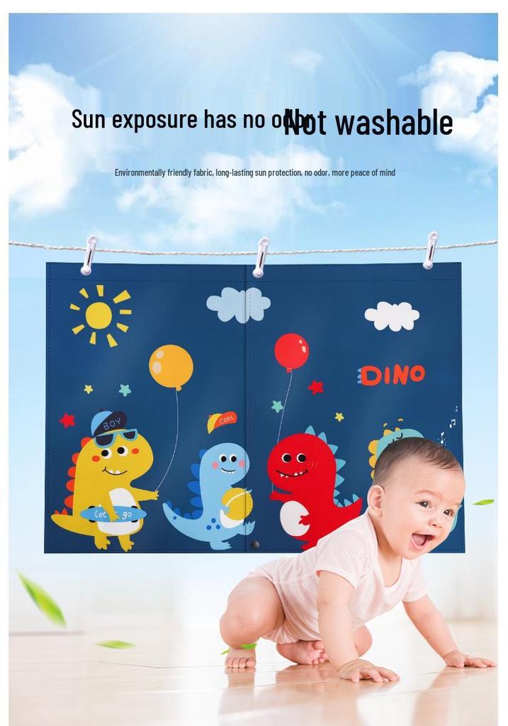 Magnetic Double Layer Dinosaur Sunshade: Child's Car Window Curtain for Sun Protection and Privacy