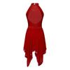 Bayan Parlak Payetler Patchwork Elbise Halter Backless Asimetrik Hem Örgü Elbiseler Dans Performansı Kostüm