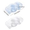 1Pair Gel Hard Silicone Toe Finger Separator 3 Hole  Orthopedic Spacers Bunion Overlapping Hammer Foot Corrector