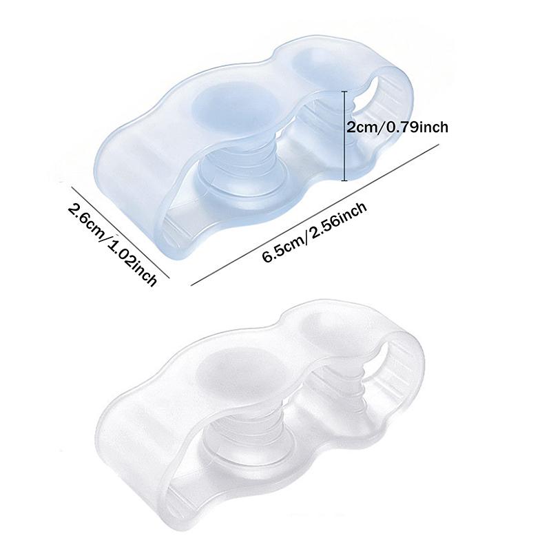 1Pair Gel Hard Silicone Toe Finger Separator 3 Hole Orthopedic Spacers Bunion Overlapping Hammer Foot Corrector
