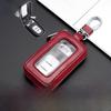 Genuine Leather Couple's Key Holder: Large Capacity with Mirror, Women's Car Remote Zipper Case, Exquisite Retro Design