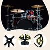 Hi Hat Tambourine Musical Instrument Percussion Accessories Bell Drum Cymbals with Metal Jingles for KTV Parties Versatile Sound