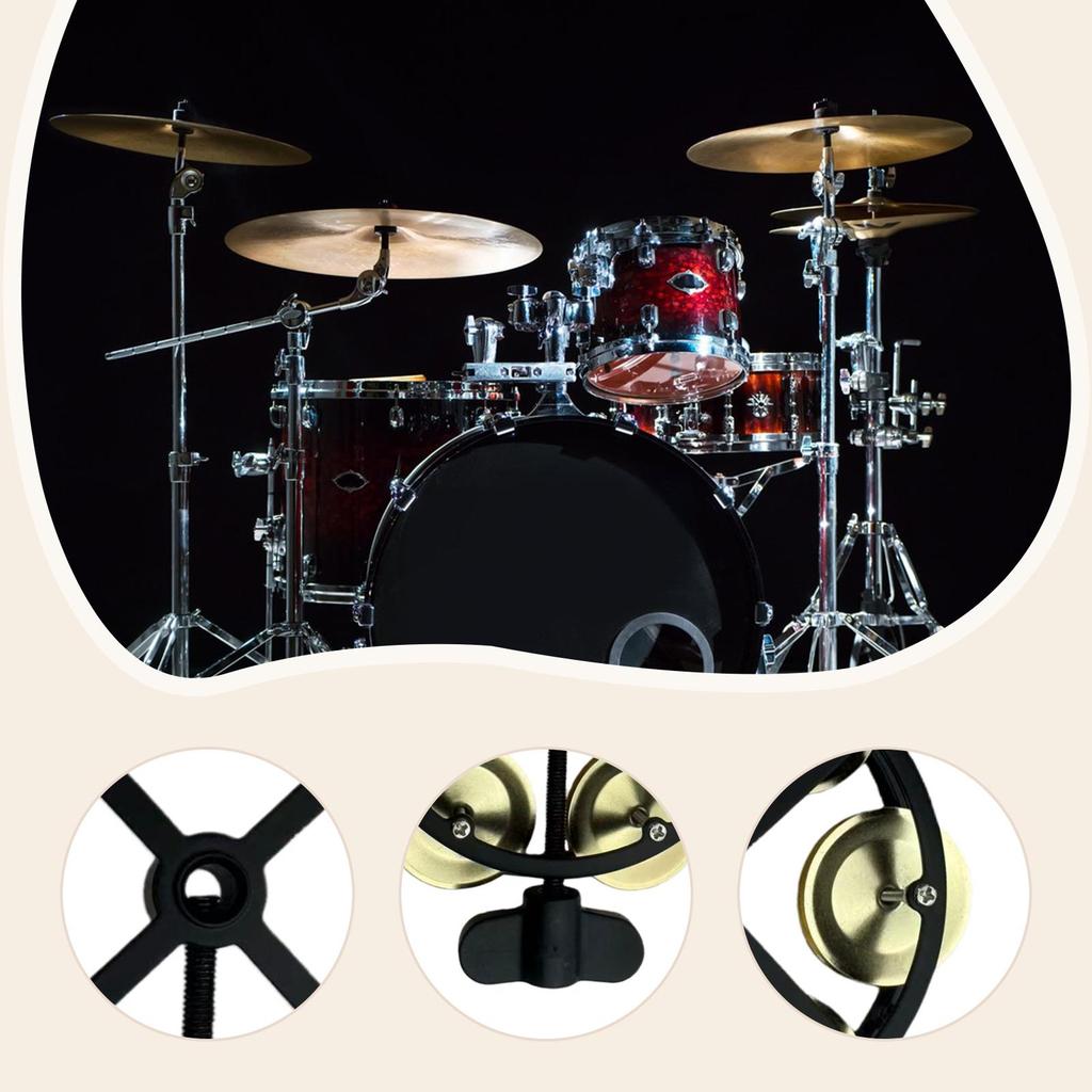 Hi Hat Tambourine Musical Instrument Percussion Accessories Bell Drum Cymbals with Metal Jingles for KTV Parties Versatile Sound