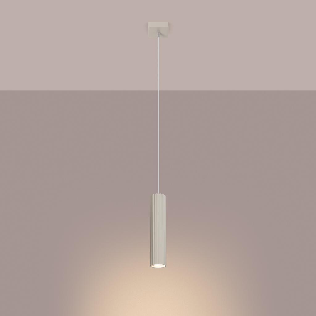 Carbon 1 beige pendant lamp