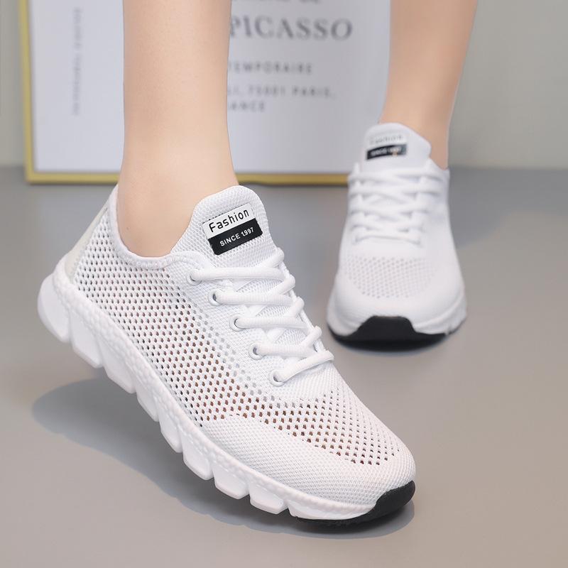 Summer women's shoes non-slip hollow breathable casual travel shoes soft bottom lightweight mesh women sneakers