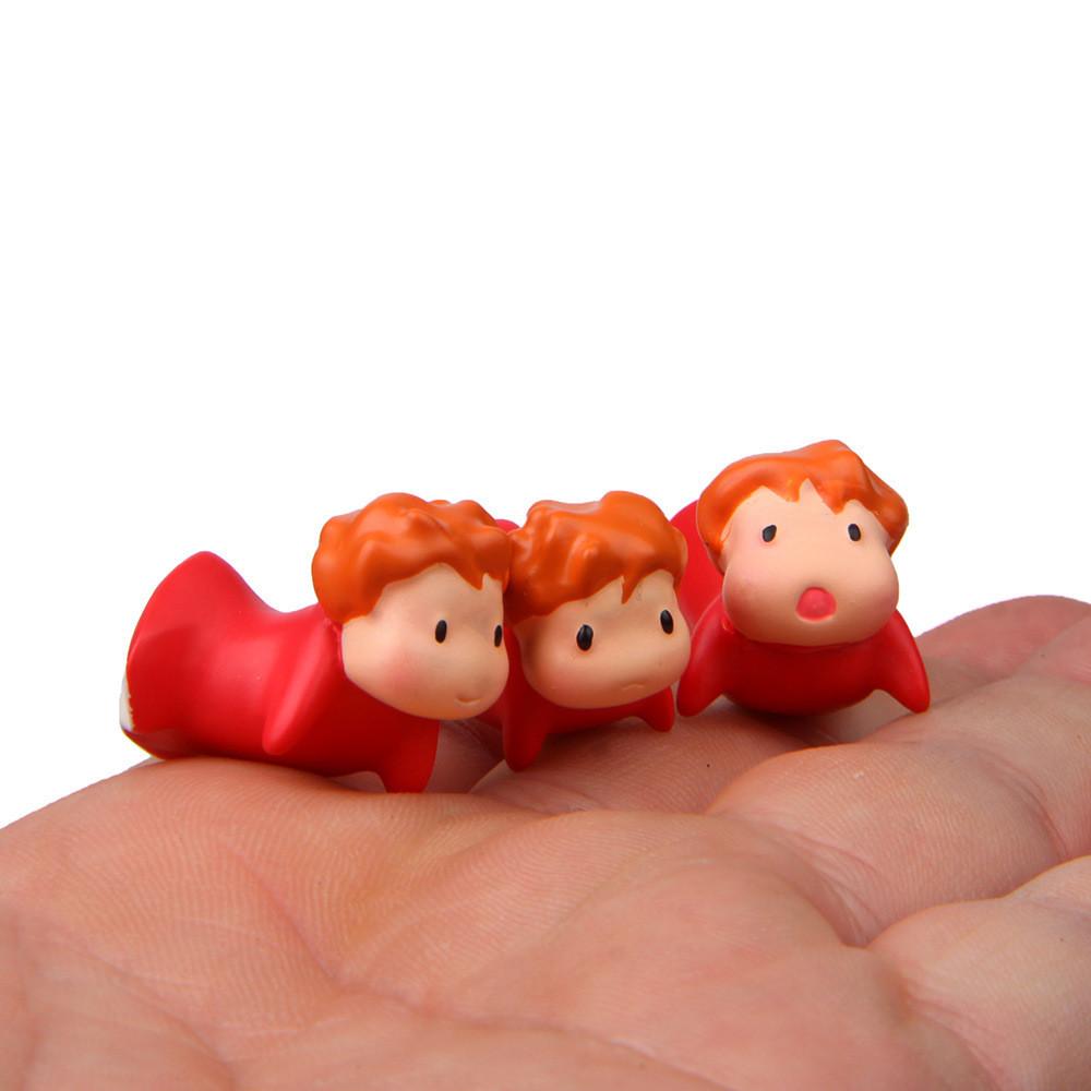 Ponyo Sulla Scogliera Giardino in Miniatura Fai da Te Scena Decorazione in Resina per Regalo di Inaugurazione Casa