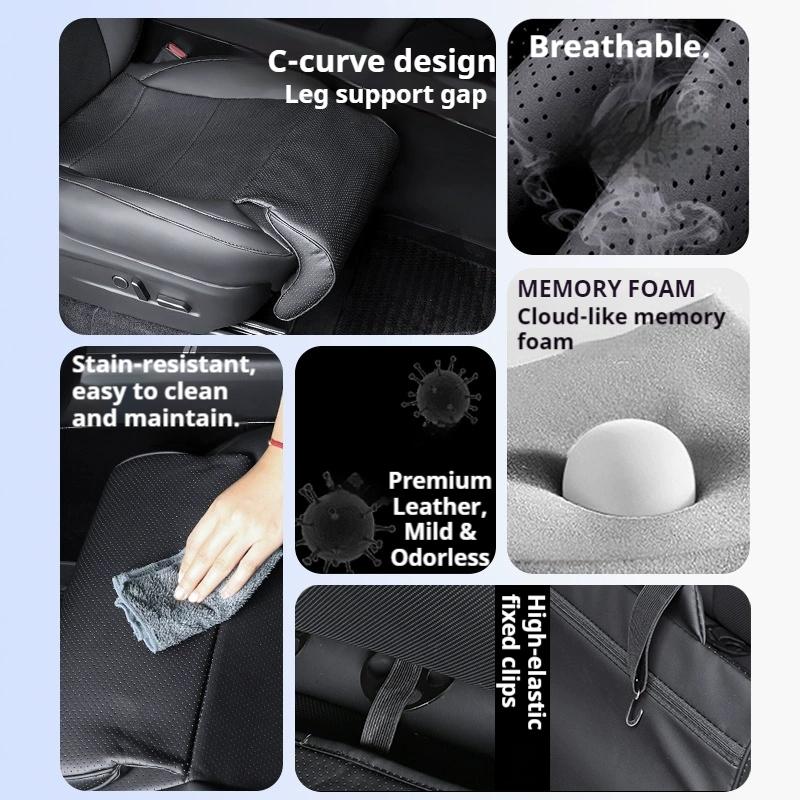 For New Tesla Model Y 2025 Juniper Leg Support Extender Cushion Memory Foam Seat Gap Filler Pad Car Interior Comfort Accessories