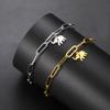 Cazador Stainless Steel Rabbit Cat Elephant Charm Bracelets for Women 2026 Animal Cute Hand Bracelet Jewelry Gift 2026