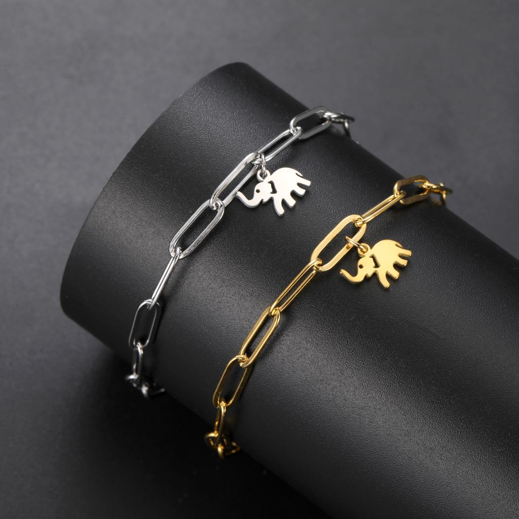 Cazador Stainless Steel Rabbit Cat Elephant Charm Bracelets for Women 2026 Animal Cute Hand Bracelet Jewelry Gift 2026