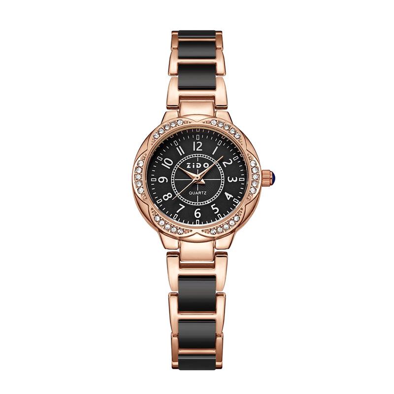 Elegante Orologio da Donna in Quarzo Cielo Stellato con Design Ceramico Intarsiato di Diamanti