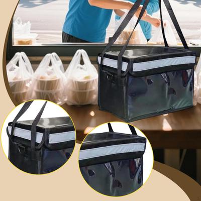 Insulated Food Delivery Bag with Bottom Support Multipurpose Sturdy Professional Thermal Grocery