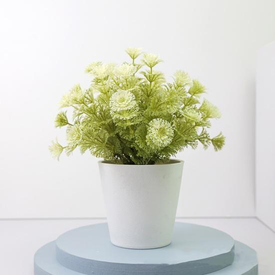 Artificial Green Plant Non-withered Create Vitality Long Service Life Durable Wedding Centerpiece Simulation Potted Plant Bonsai