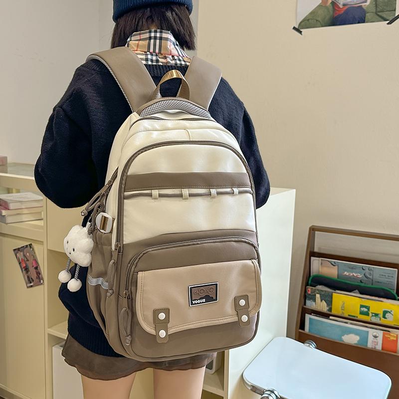 Colorblock Studenten Schultasche Damen Reise Rucksack