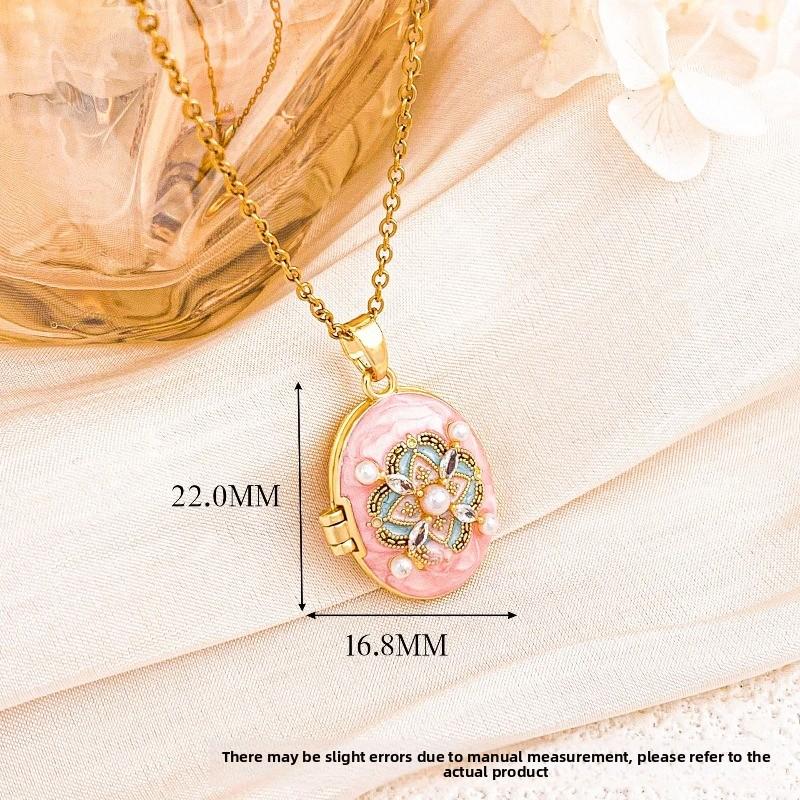 Star-shaped Necklace with Simple Design, Can Open Photo Clip, Collar Chain for Women