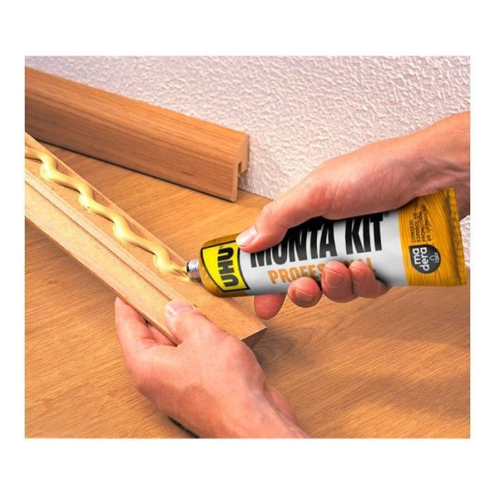 Adhésif de montage - Uhu - Monta Kit® Professionnel - 125g - Caoutchouc néoprène - Multi-usages