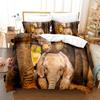 Conjunto de cama de elefante 3D Animal gigante Capa de edredom Fronha 2/3 peças Tecido de microfibra AU180 * 210 Tamanho completo Secagem rápida Soft Home Textile