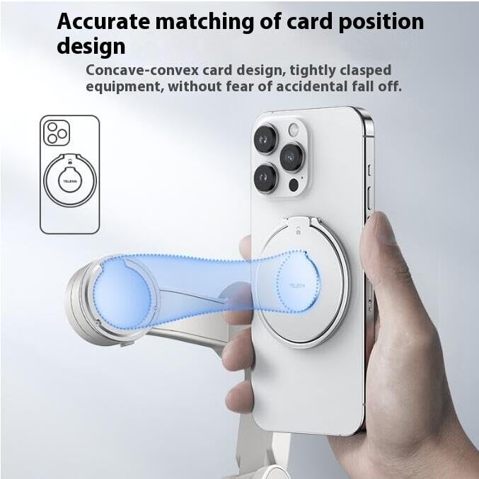 Osmo Mobile 7 SE Compatible Gimbal Magnetic Adapter Base iPhone Series Android Series Compatible Aluminum Alloy Magnetic Adapter MagSafe Magnetic