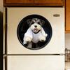 Yousheng 1/6Pcs Simulated Animal Sticker Waterproof PVC Self-Adhesive Dog Cat Rabbit Home Appliances Oven Refrigerator Washing Machine Decorative