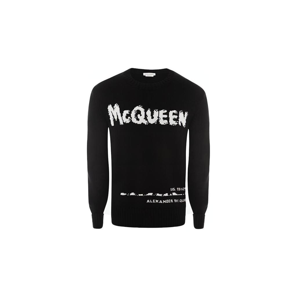 Alexander Mcqueen Graffiti Logo Intarsia Knitted Jumper 626454Q1WZL1006