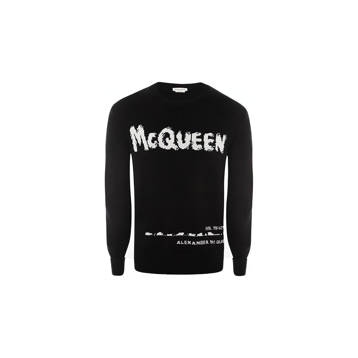 Alexander McQueen Graffiti Logo Intarsia Knitted