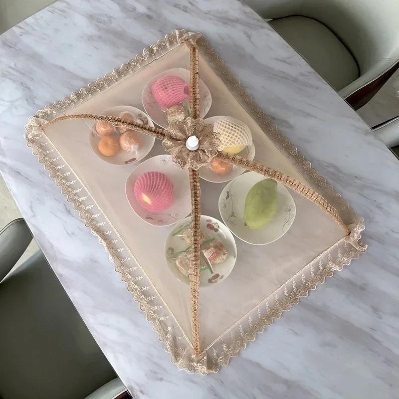 Gorgeous Portable Foldable Food Fly Proof and Dustproof Mesh Picnic Protection Net Multifunctional Household Kitchen Accessories
