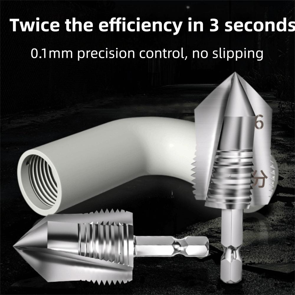 Drilling Tools Electric Drill Opener 4/6 Points Hexagonal Pipe Opener  Quick Thread Cutting