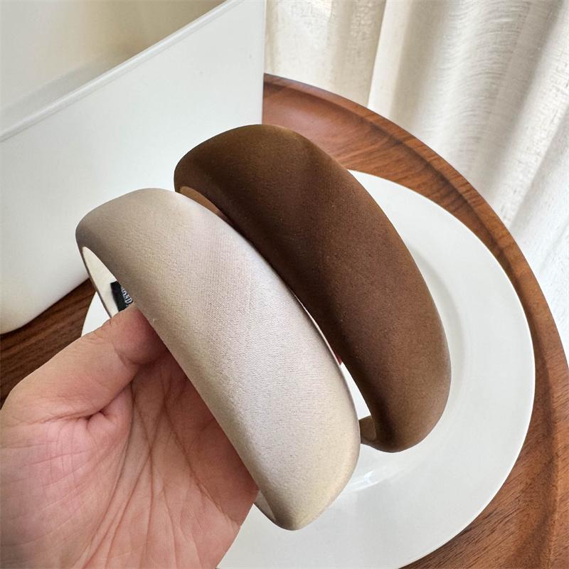 4CM Able Women's Satin Headbands Thick Sponge Padded Hairbands for Ladies Casual Hair Hoops Accessories