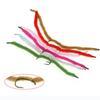 12 Stück #12 Widerhaken Squirmy Chenille San Juan Worm Fliege – Künstlicher Regenwurm Nassfliege für Forelle, Äsche, Barsch, Kleinfisch & Barsch