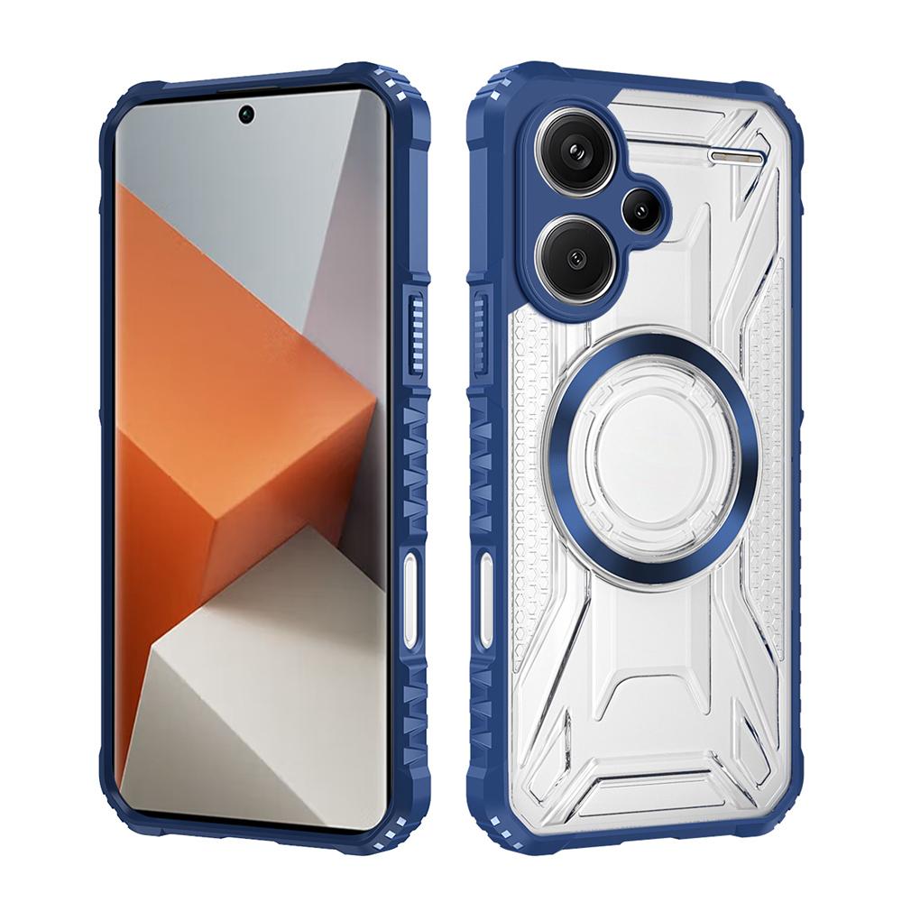 KEYSION Transparent Magnetic Case for Redmi Note 13 Pro 4G 13 Pro+5G Shockproof Phone Back Cover for Xiaomi POCO X6 5G M6 Pro 4G