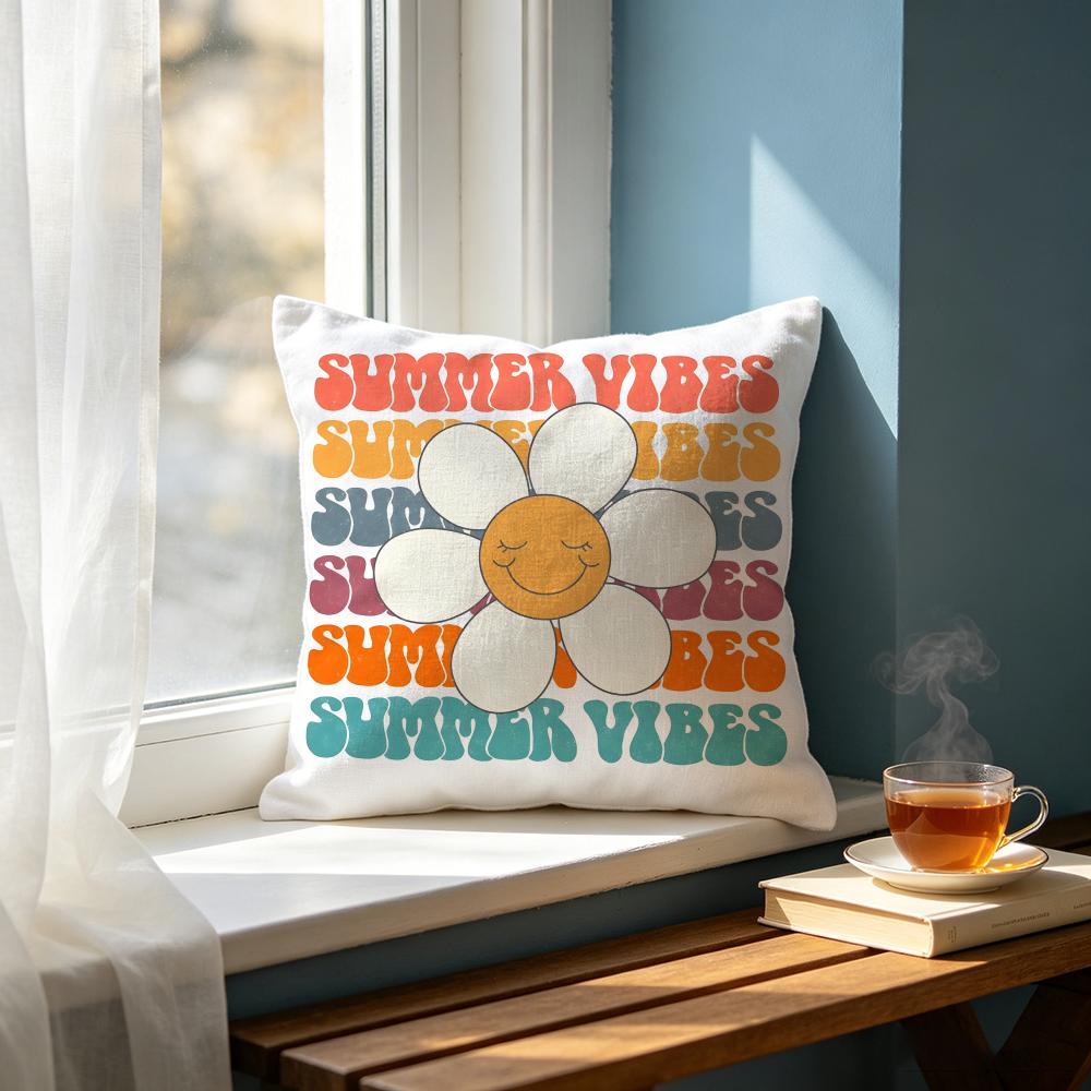SSummer Sun Butterfly Inspirational Slogan Cushion Cover Cushion Cover Set Pcs x x x Pillowcase Decorative Sofa