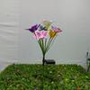Solar Lily Flower Light, Outdoor Waterproof LED Artificial Flower Garden Stake Lamp, Color Changing Light for Lawn Pathway Patio Decor