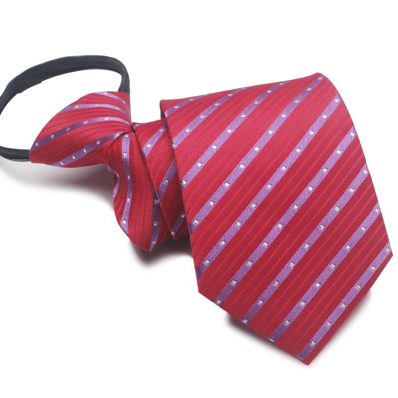 Men's 8cm No-Knot Zipper Tie - Easy-Pull Business Formal Tie