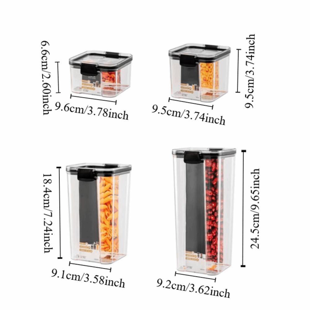 Square Plastic Storage Boxes Plastic Sealed Square Fresh-Keeping Boxes  Spices Storage