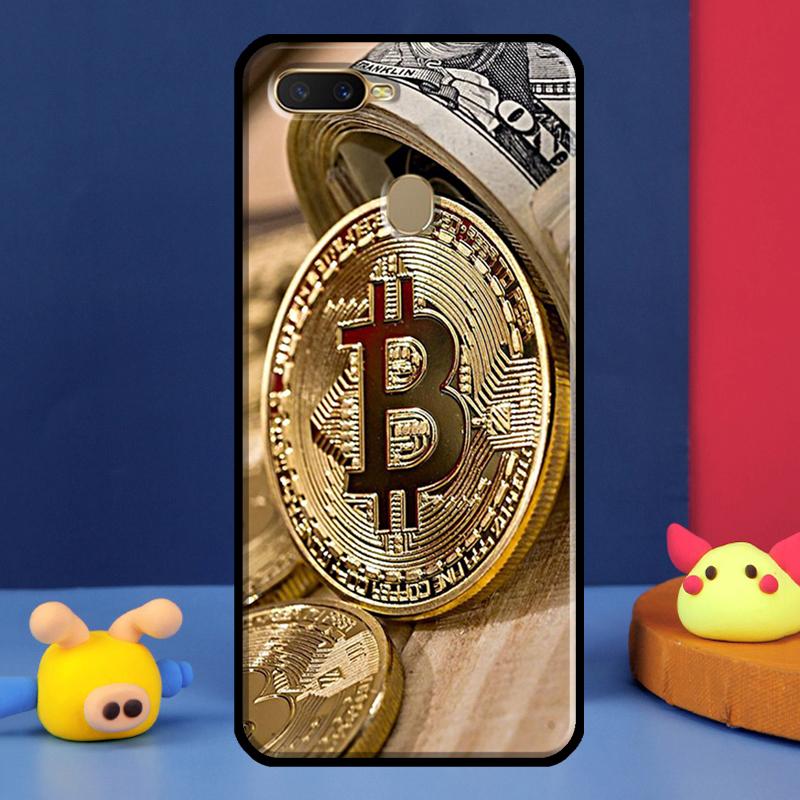 Bitcoin BTC Case For Oppo A98 A78 A58 A15 A16 A17 A5 A9 A91 A52 A72 A76 A96 A74 A94 A54 S A57 A77 Cover