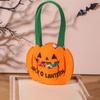 Kürbisform Trick or Treat Tasche Halloween Süßigkeiten Sammler mit weichem Griff für Feiertagszubehör Aufbewahrungstasche