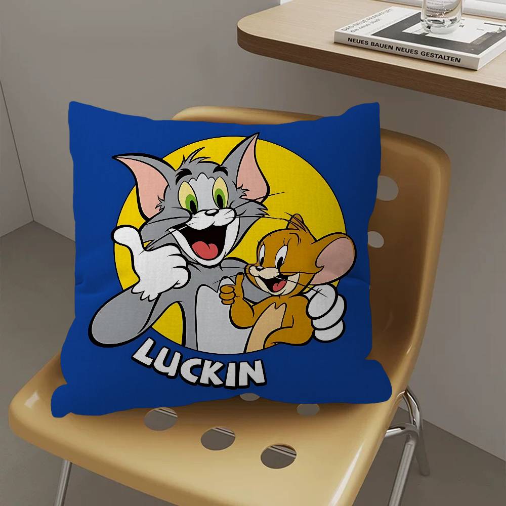 J-Jerrys T-Toms Anime Pillowcase toon Gift Cushion Cover Bedroom Home Sofa Chair Seat Decor pillow case
