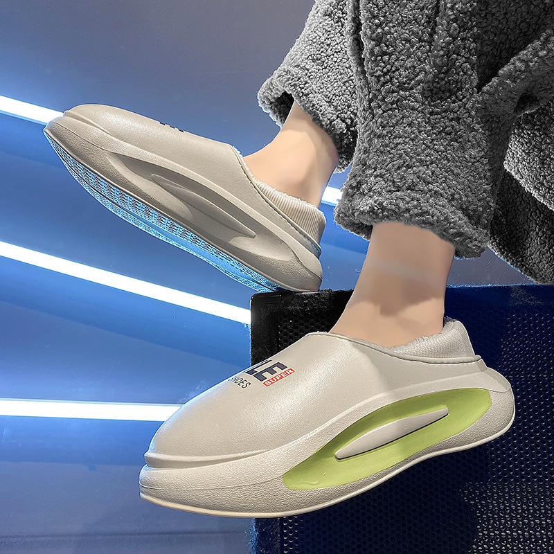 

New winter bread cotton slippers couple EVA thickened wear drag 44-45