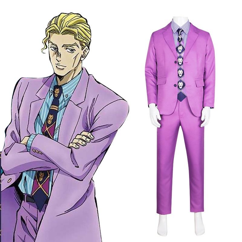 Szczegółowe ubrania do cosplayu Jojo's Bizarre Adventure Diamond Is Unbreakable Yoshikage Kira/Kosaku Kawajiri