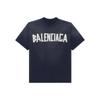 Balenciaga T-shirt da uomo a manica corta, vestibilità media, tipo nastro, nero sbiadito 739784TOVA91055