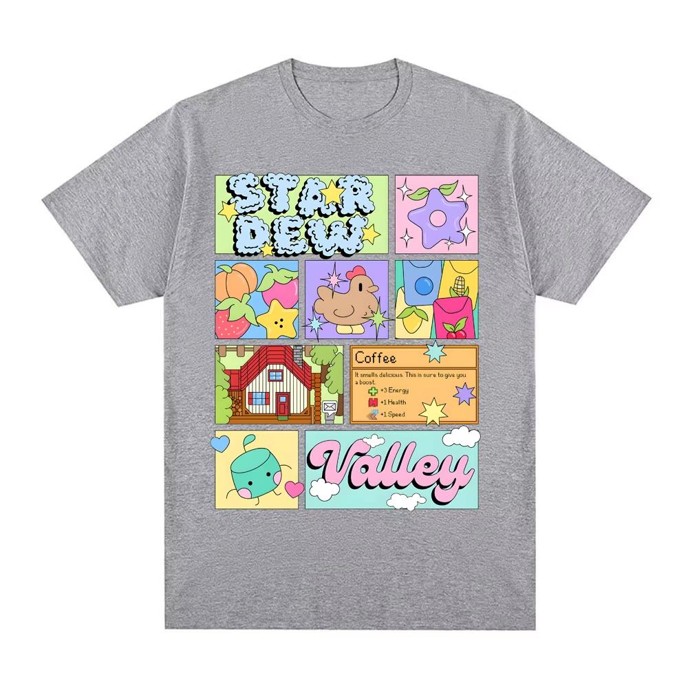 Stardew Valley TEE New Style GAME Print High Quality Teeshirt Comic pure Cotton Comfortable Round Neck Short Sleeve Top
